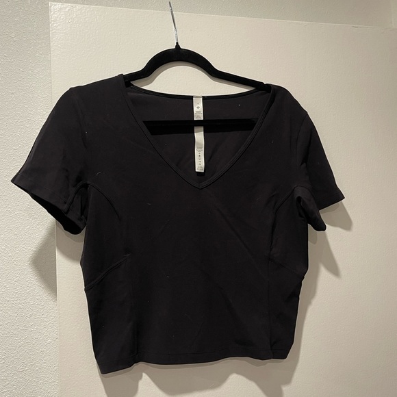 Lululemon Black V-Neck‎ Women's Top - Picture 1 of 3